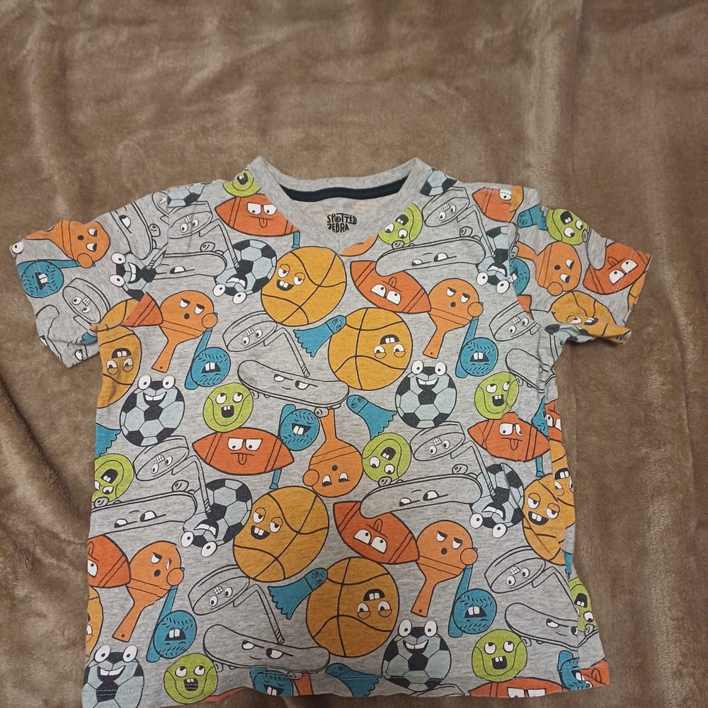 Colorful Sports Print Kids T-Shirt